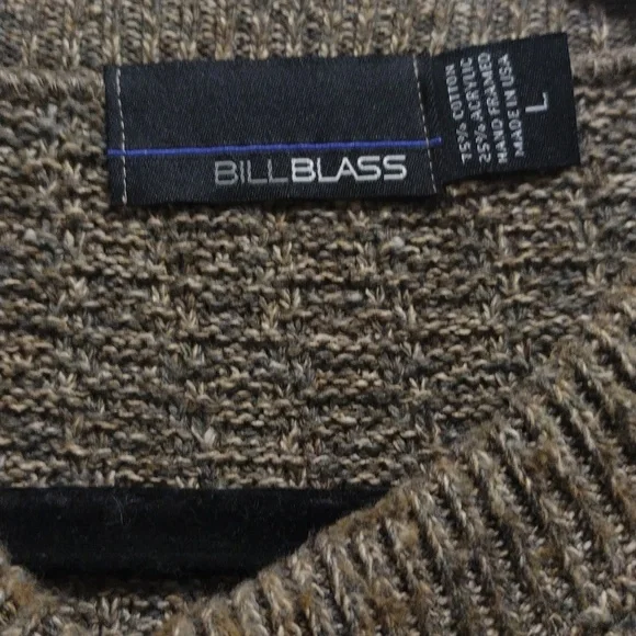 Bill Blass Men's Brown Jumper Heavy weight Vintage Sweater Size Large - Picture 3 of 4
